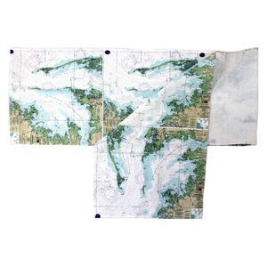 Chesapeake Bay Map Large 54 Inch Kitchen Dining Room Table Runner Betsy Drake